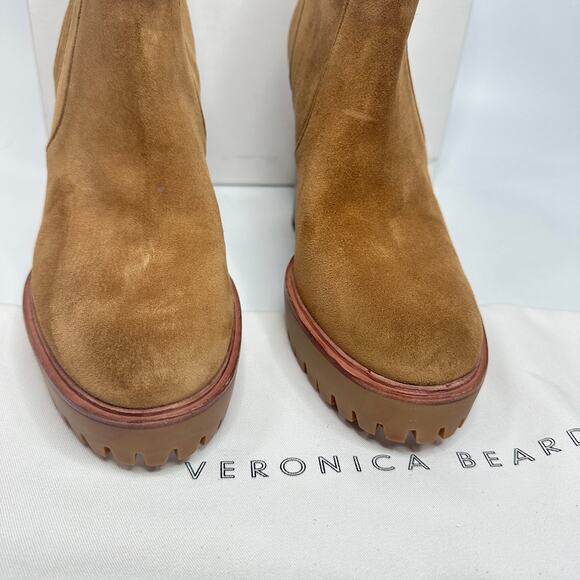 NWT Veronica Beard Hannigan Lug Sole Suede Hazelwood Buckle Boots Booties 11 - Picture 6 of 15